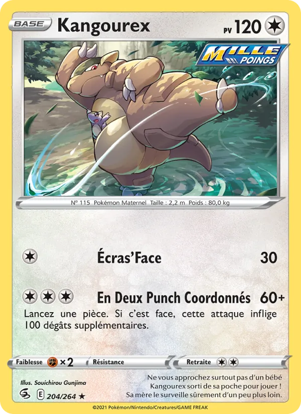 Carte Pokémon Kangourex de l'extension Poing de Fusion