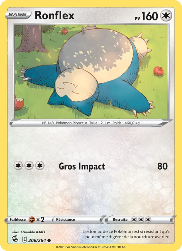 Carte Pokémon Ronflex de l'extension Poing de Fusion