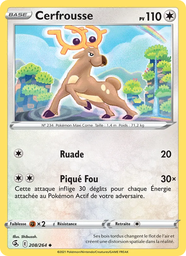 Carte Pokémon Cerfrousse de l'extension Poing de Fusion