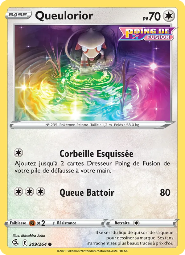 Carte Pokémon Queulorior de l'extension Poing de Fusion