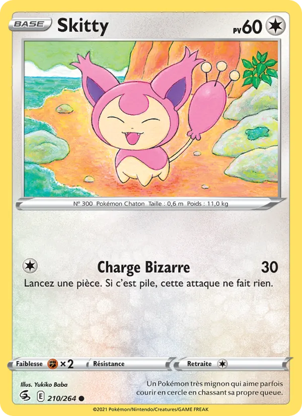 Carte Pokémon Skitty de l'extension Poing de Fusion