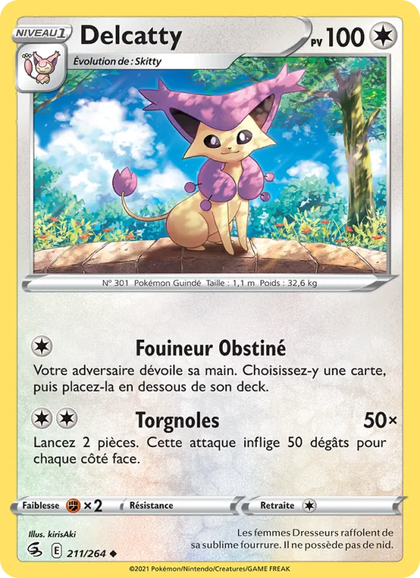 Carte Pokémon Delcatty de l'extension Poing de Fusion