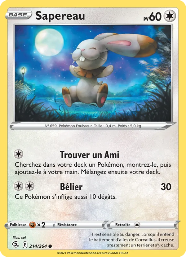 Carte Pokémon Sapereau de l'extension Poing de Fusion