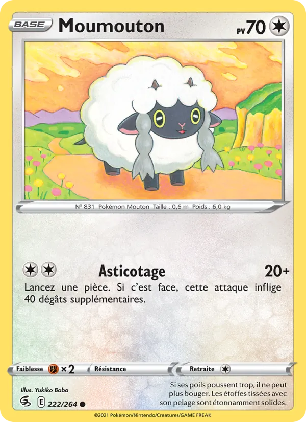 Carte Pokémon Moumouton de l'extension Poing de Fusion