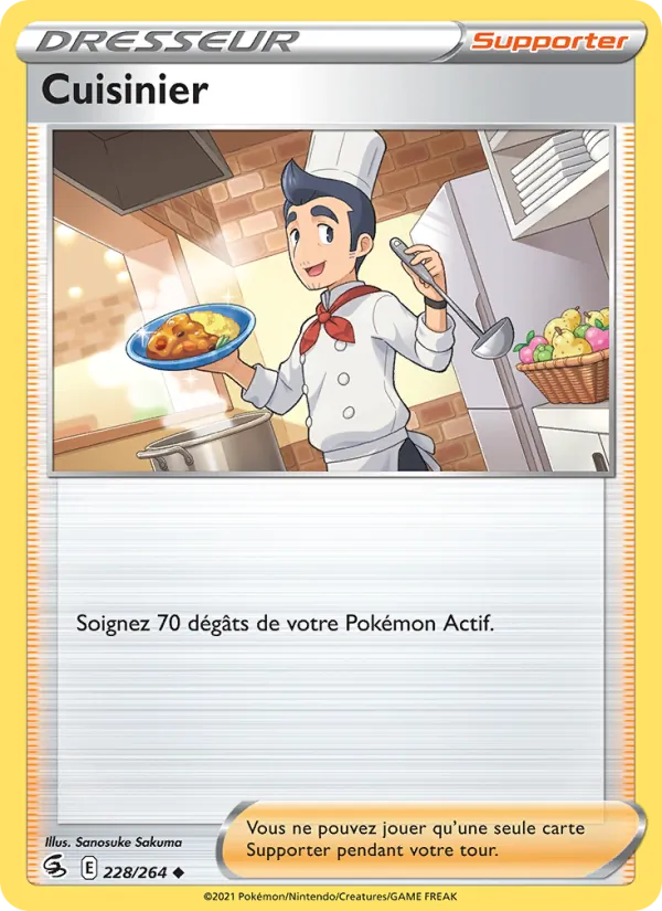 Carte Pokémon Cuisinier de l'extension Poing de Fusion