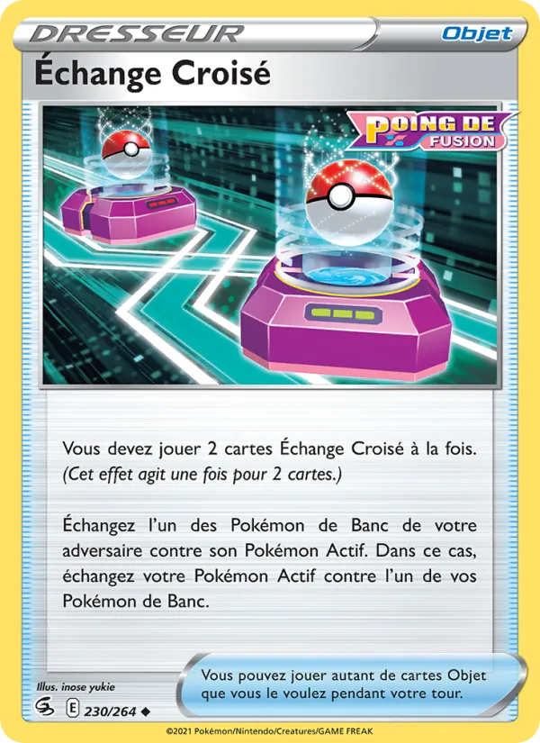 Carte Pokémon Échange Croisé de l'extension Poing de Fusion