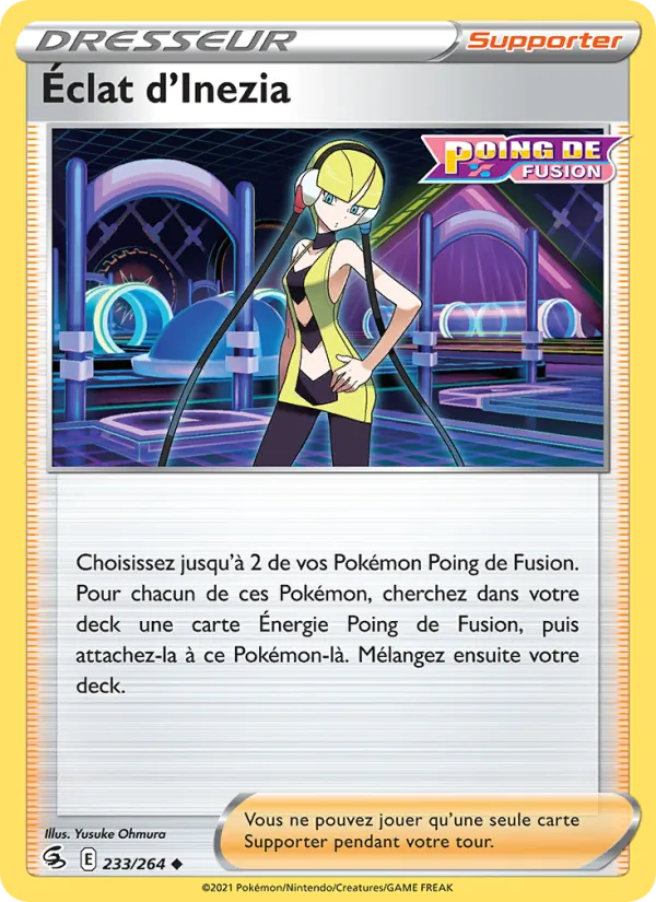 Carte Pokémon Éclat d'Inezia de l'extension Poing de Fusion