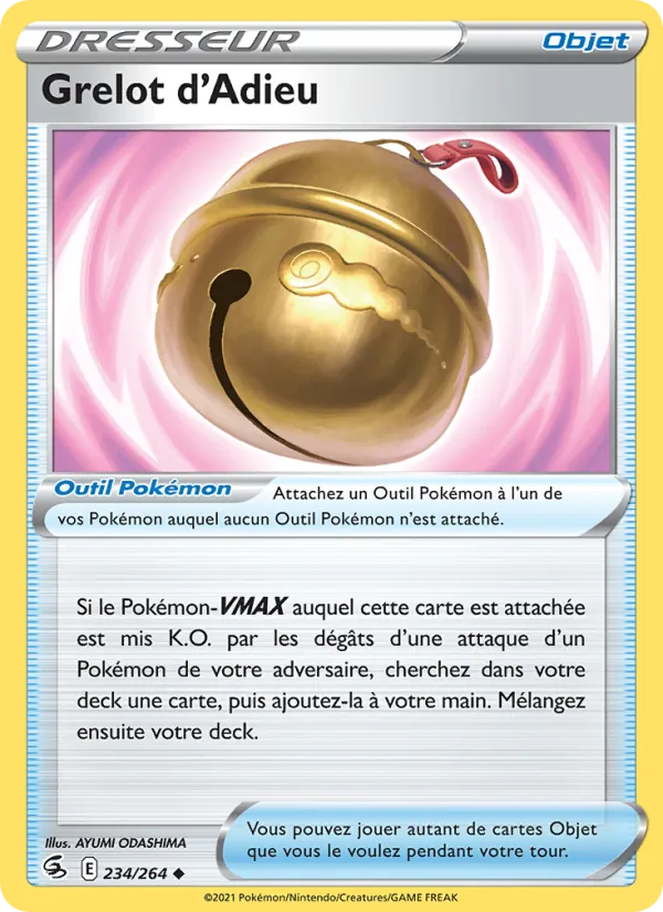 Carte Pokémon Grelot d'Adieu de l'extension Poing de Fusion