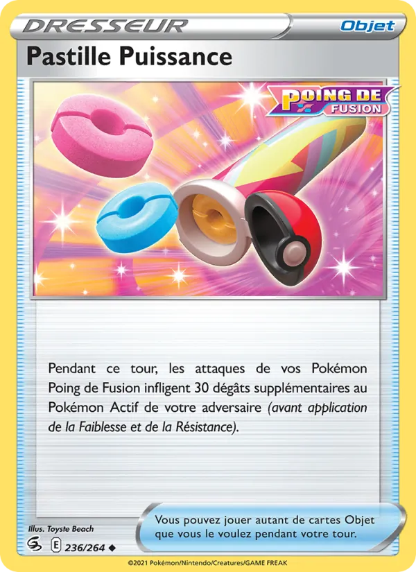 Carte Pokémon Pastille Puissance de l'extension Poing de Fusion