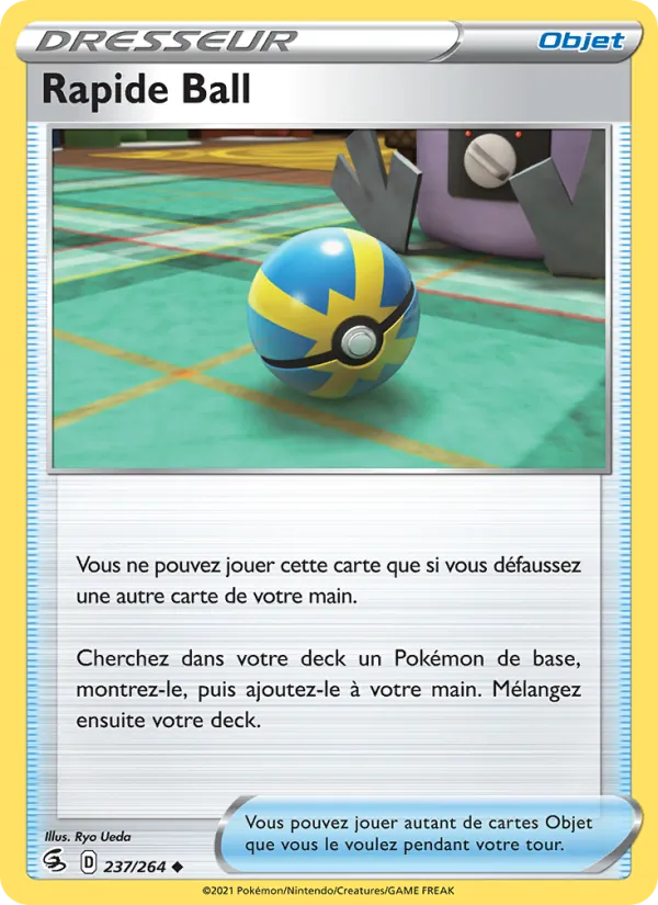 Carte Pokémon Rapide Ball de l'extension Poing de Fusion