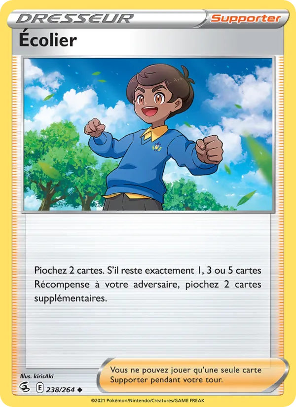 Carte Pokémon Écolier de l'extension Poing de Fusion