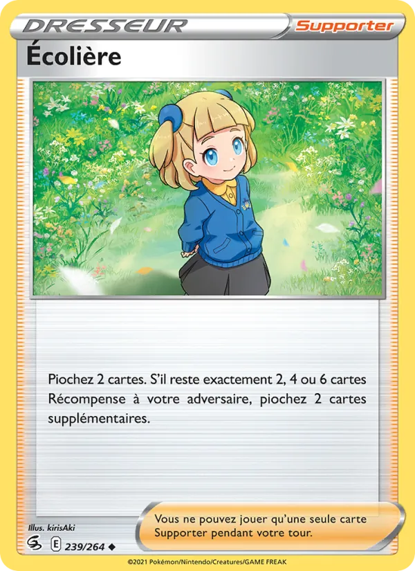 Carte Pokémon Écolière de l'extension Poing de Fusion