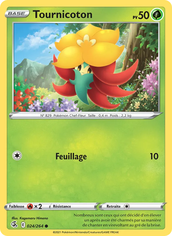 Carte Pokémon Tournicoton de l'extension Poing de Fusion