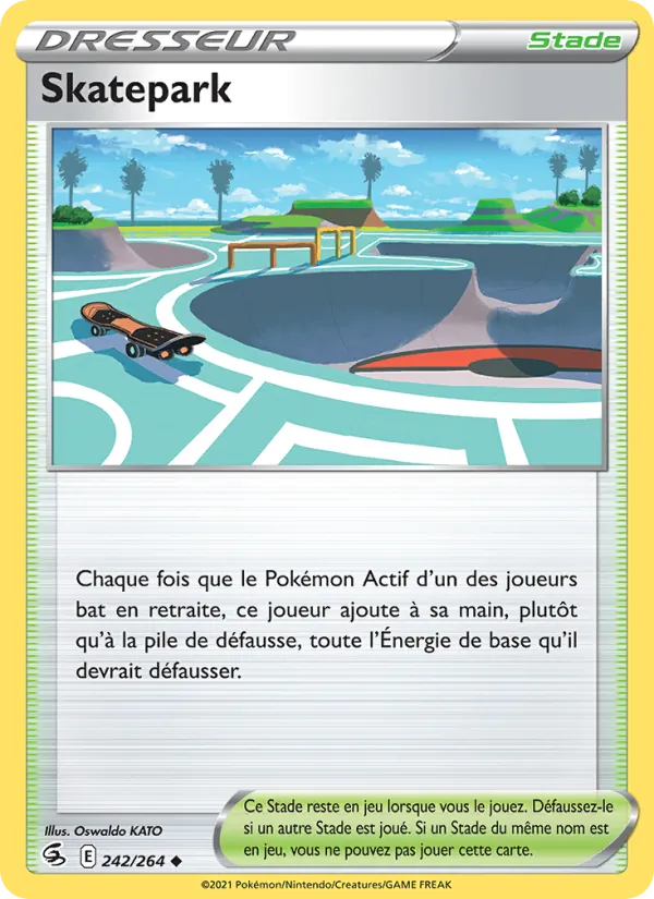 Carte Pokémon Skatepark de l'extension Poing de Fusion