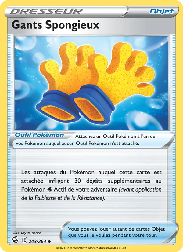 Carte Pokémon Gants Spongieux de l'extension Poing de Fusion