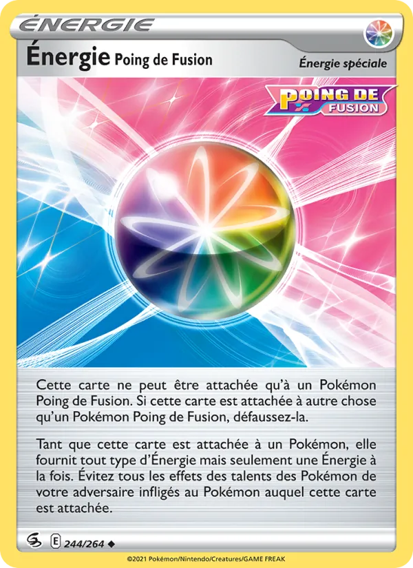 Carte Pokémon Énergie Poing de Fusion de l'extension Poing de Fusion
