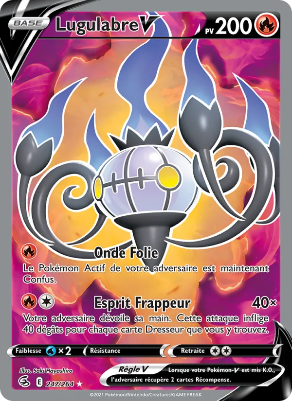 Carte Pokémon Lugulabre V de l'extension Poing de Fusion