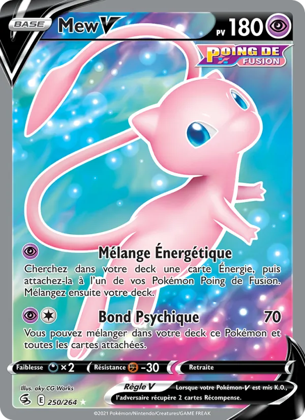 Carte Pokémon Mew V de l'extension Poing de Fusion