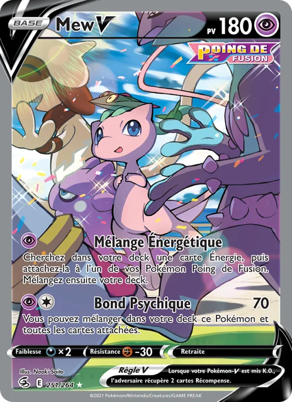 Carte Pokémon Mew V de l'extension Poing de Fusion