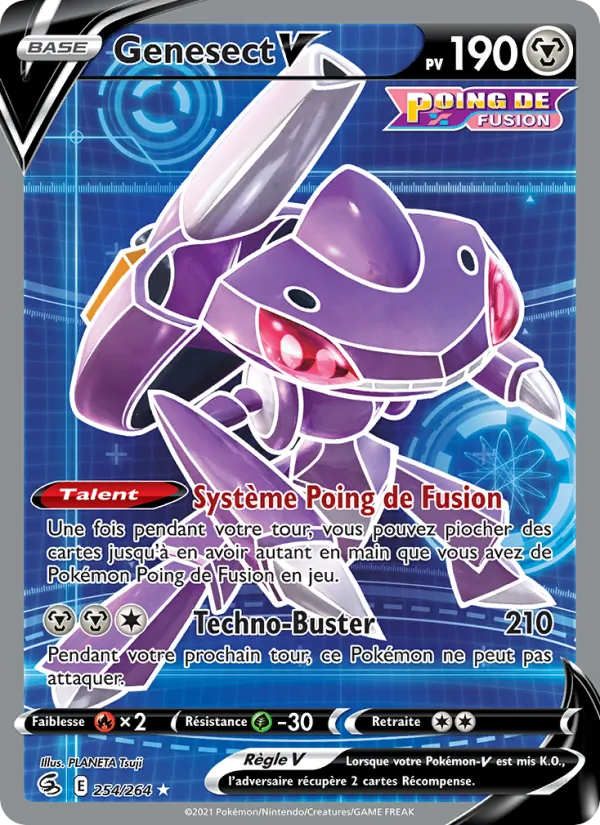 Carte Pokémon Genesect V de l'extension Poing de Fusion