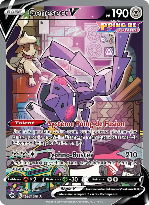 Carte Pokémon Genesect V de l'extension Poing de Fusion