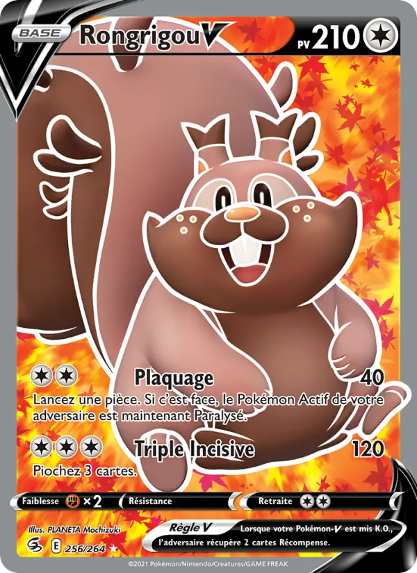 Carte Pokémon Rongrigou V de l'extension Poing de Fusion