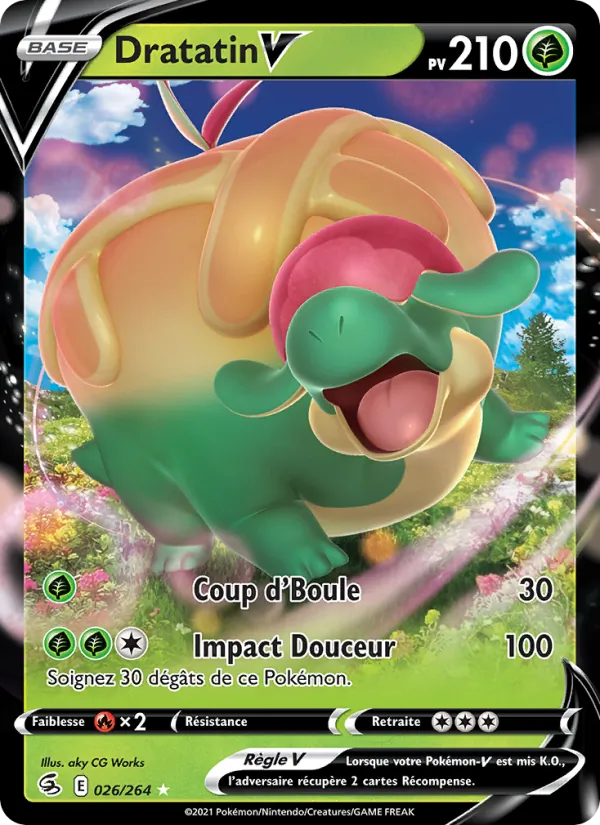 Carte Pokémon Dratatin V de l'extension Poing de Fusion