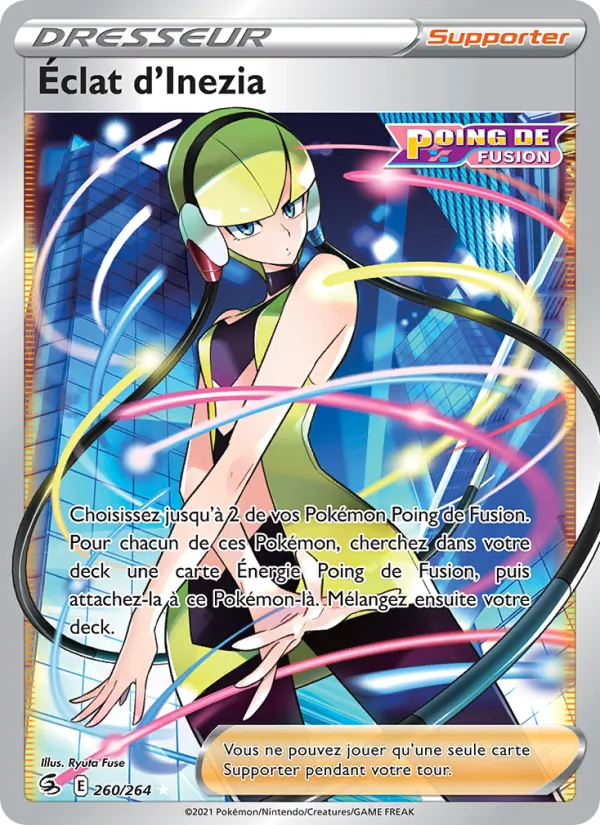Carte Pokémon Éclat d'Inezia de l'extension Poing de Fusion