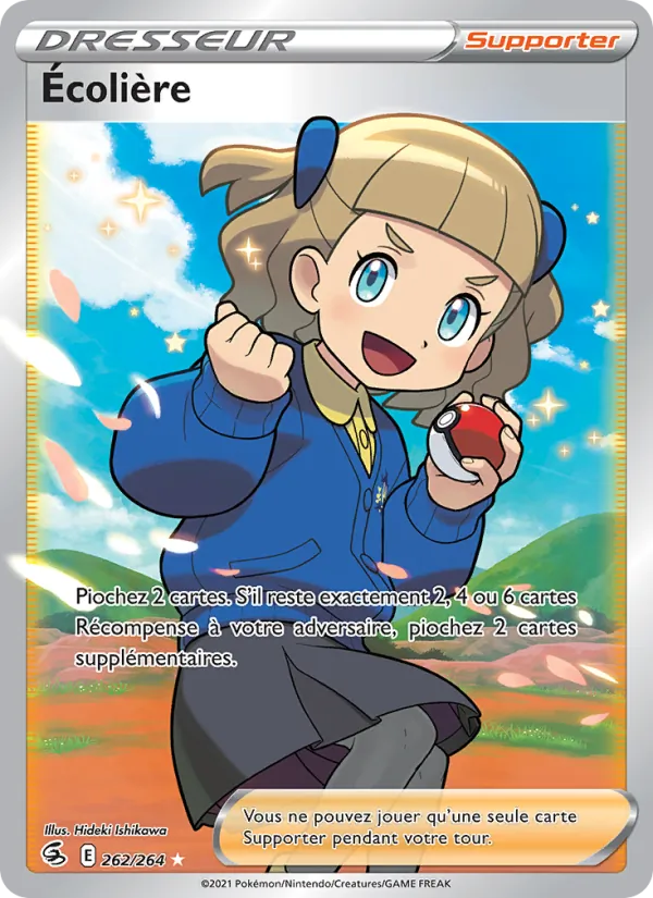 Carte Pokémon Écolière de l'extension Poing de Fusion