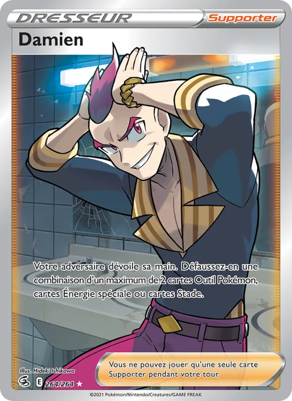 Carte Pokémon Damien de l'extension Poing de Fusion