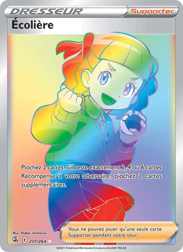 Carte Pokémon Écolière de l'extension Poing de Fusion