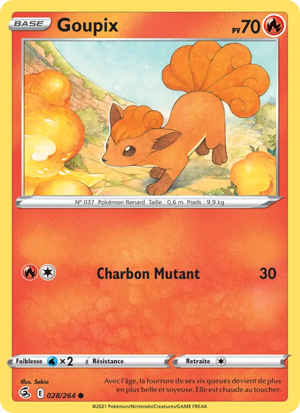Carte Pokémon Goupix de l'extension Poing de Fusion