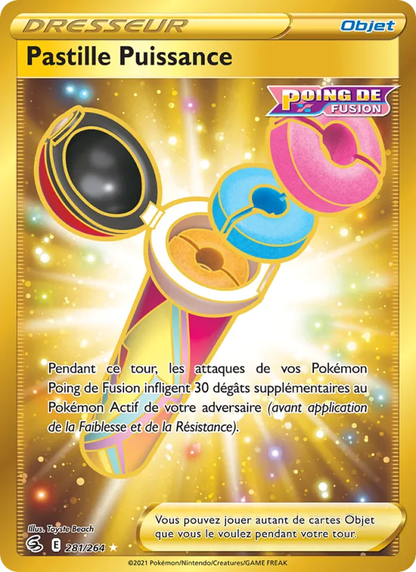 Carte Pokémon Pastille Puissance de l'extension Poing de Fusion