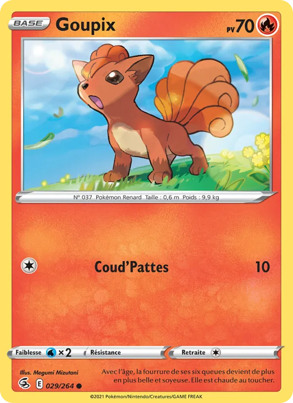 Carte Pokémon Goupix de l'extension Poing de Fusion