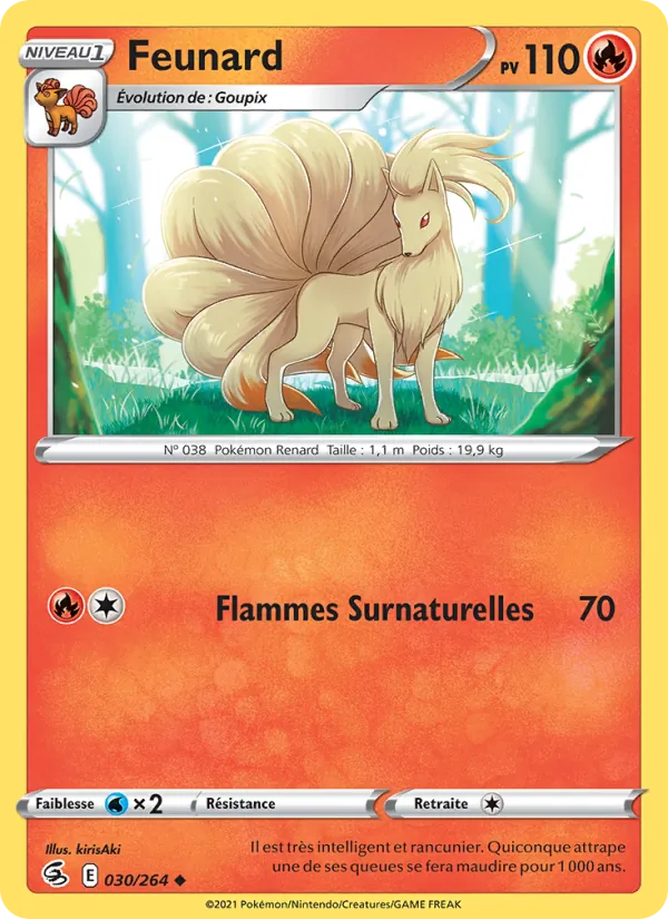 Carte Pokémon Feunard de l'extension Poing de Fusion