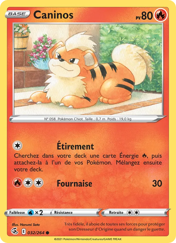 Carte Pokémon Caninos de l'extension Poing de Fusion
