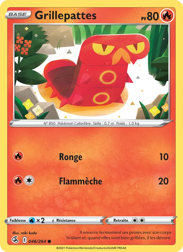 Carte Pokémon Grillepattes de l'extension Poing de Fusion