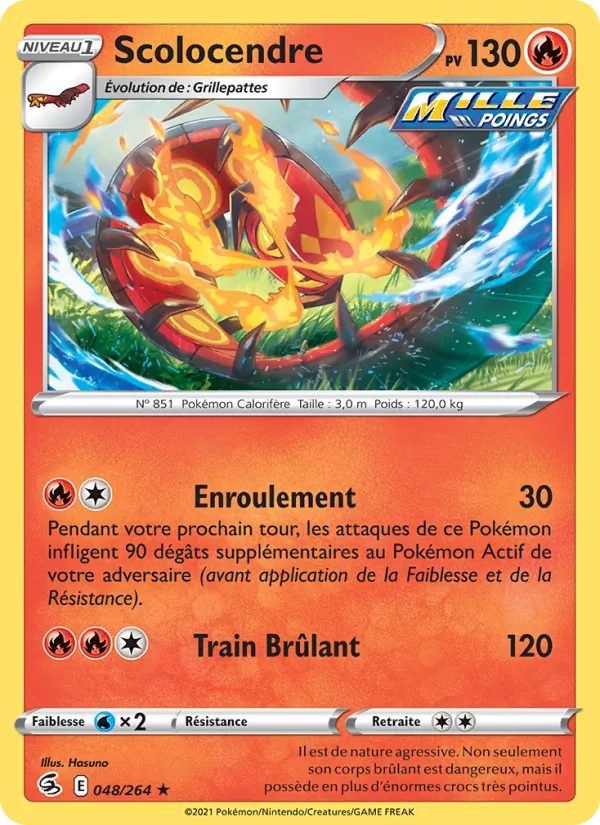Carte Pokémon Scolocendre de l'extension Poing de Fusion