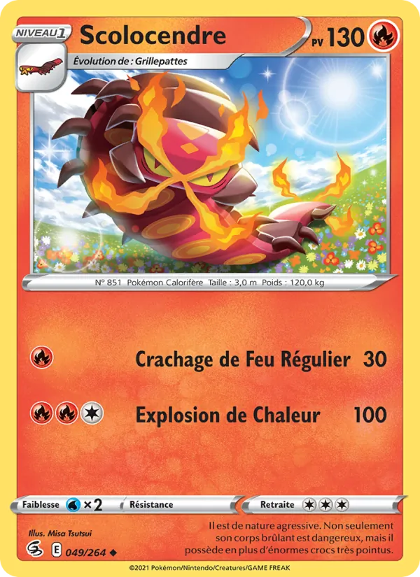 Carte Pokémon Scolocendre de l'extension Poing de Fusion