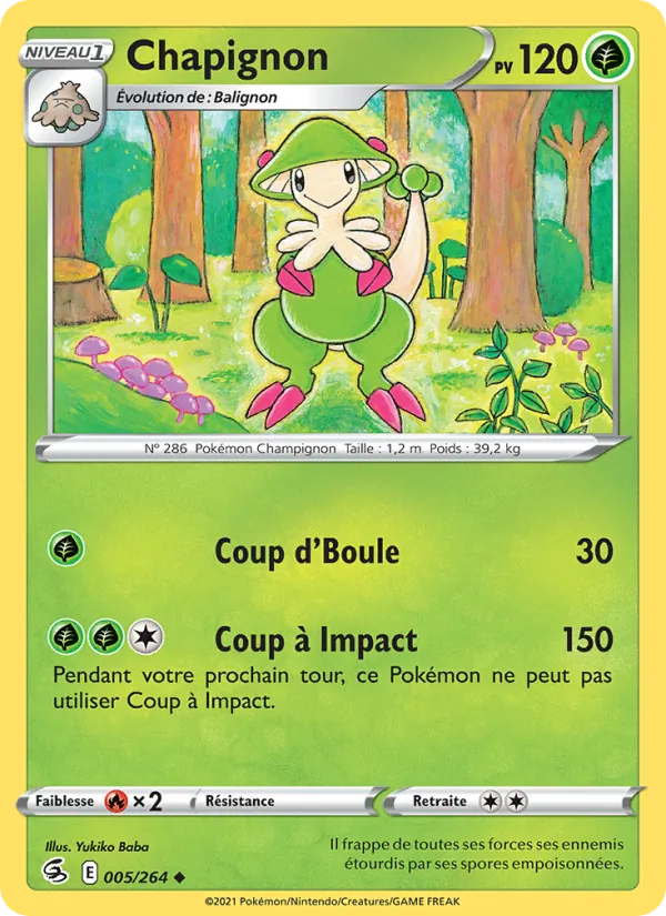 Carte Pokémon Chapignon de l'extension Poing de Fusion
