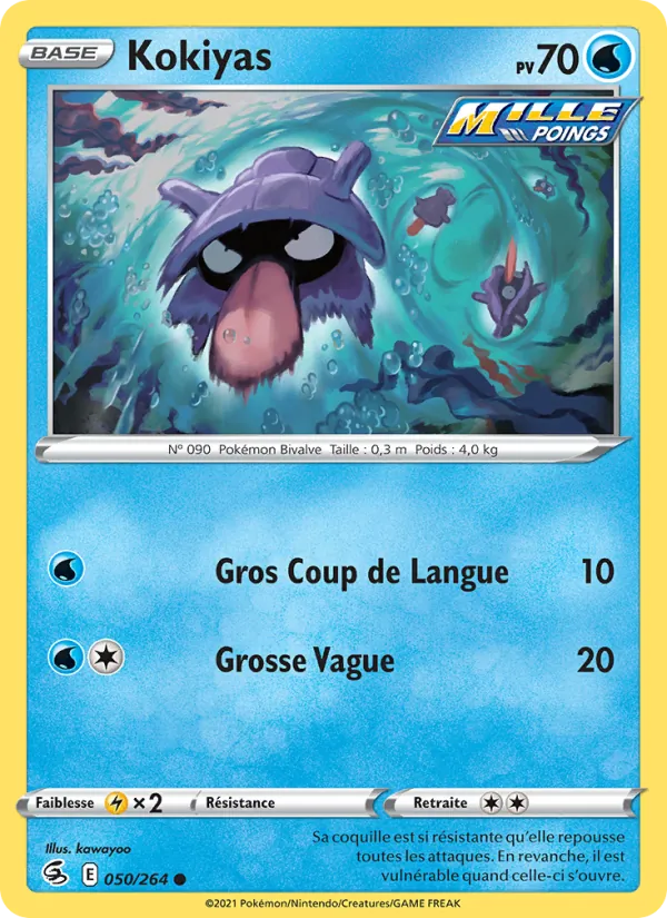 Carte Pokémon Kokiyas de l'extension Poing de Fusion