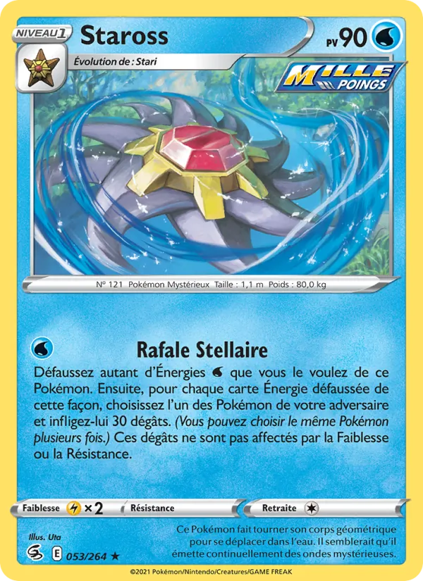 Carte Pokémon Staross de l'extension Poing de Fusion