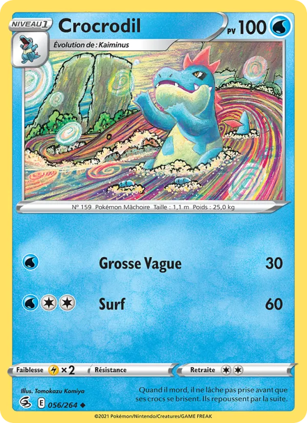 Carte Pokémon Crocrodil de l'extension Poing de Fusion