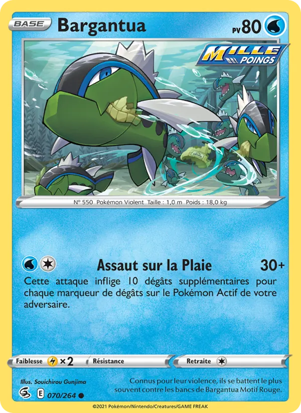 Carte Pokémon Bargantua de l'extension Poing de Fusion