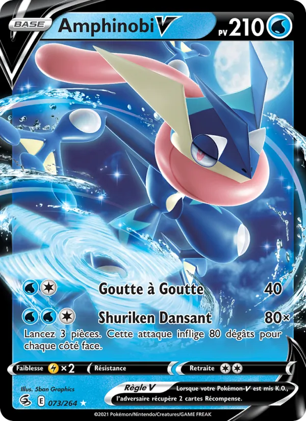 Carte Pokémon Amphinobi V de l'extension Poing de Fusion