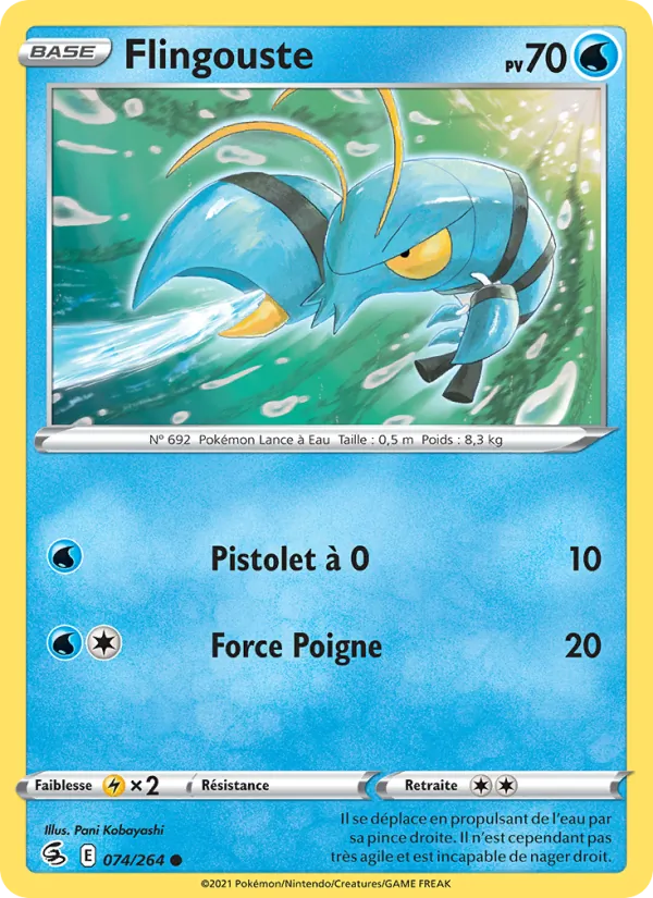 Carte Pokémon Flingouste de l'extension Poing de Fusion