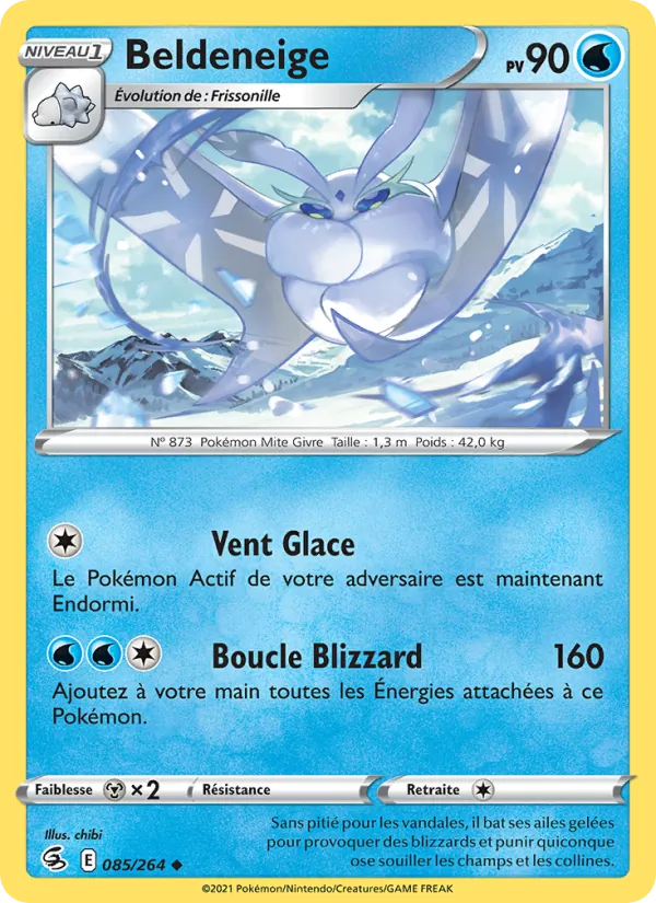 Carte Pokémon Beldeneige de l'extension Poing de Fusion