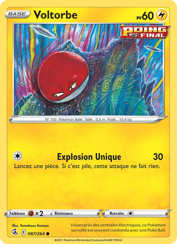Carte Pokémon Voltorbe de l'extension Poing de Fusion