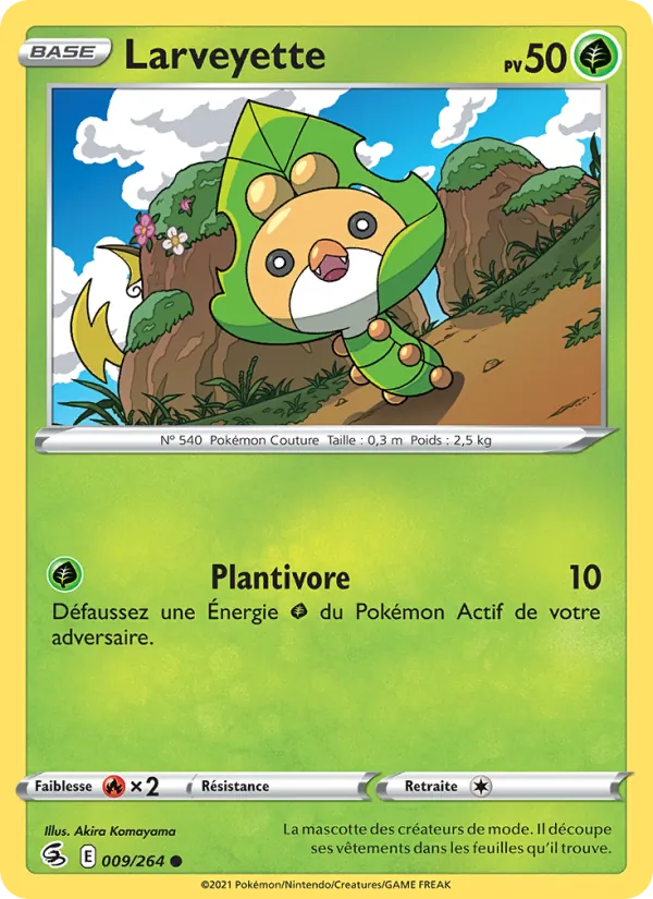 Carte Pokémon Larveyette de l'extension Poing de Fusion