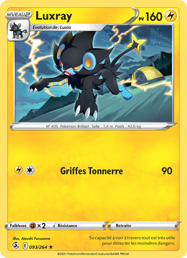 Carte Pokémon Luxray de l'extension Poing de Fusion